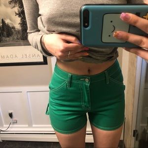 Dickies green carpenter shorts